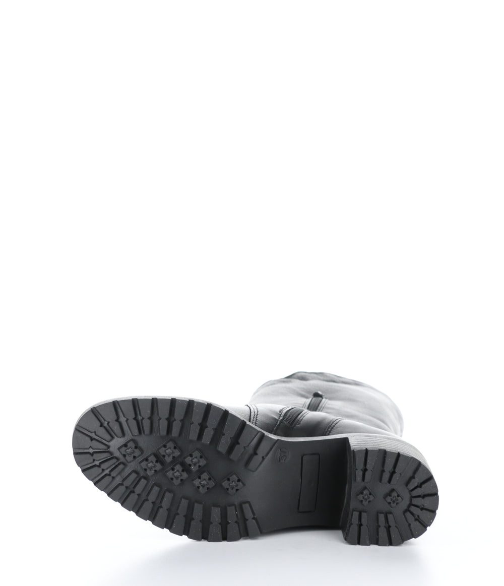 IRENE Black Zip Up Boots|IRENE Bottes avec Fermeture Zippée in Noir