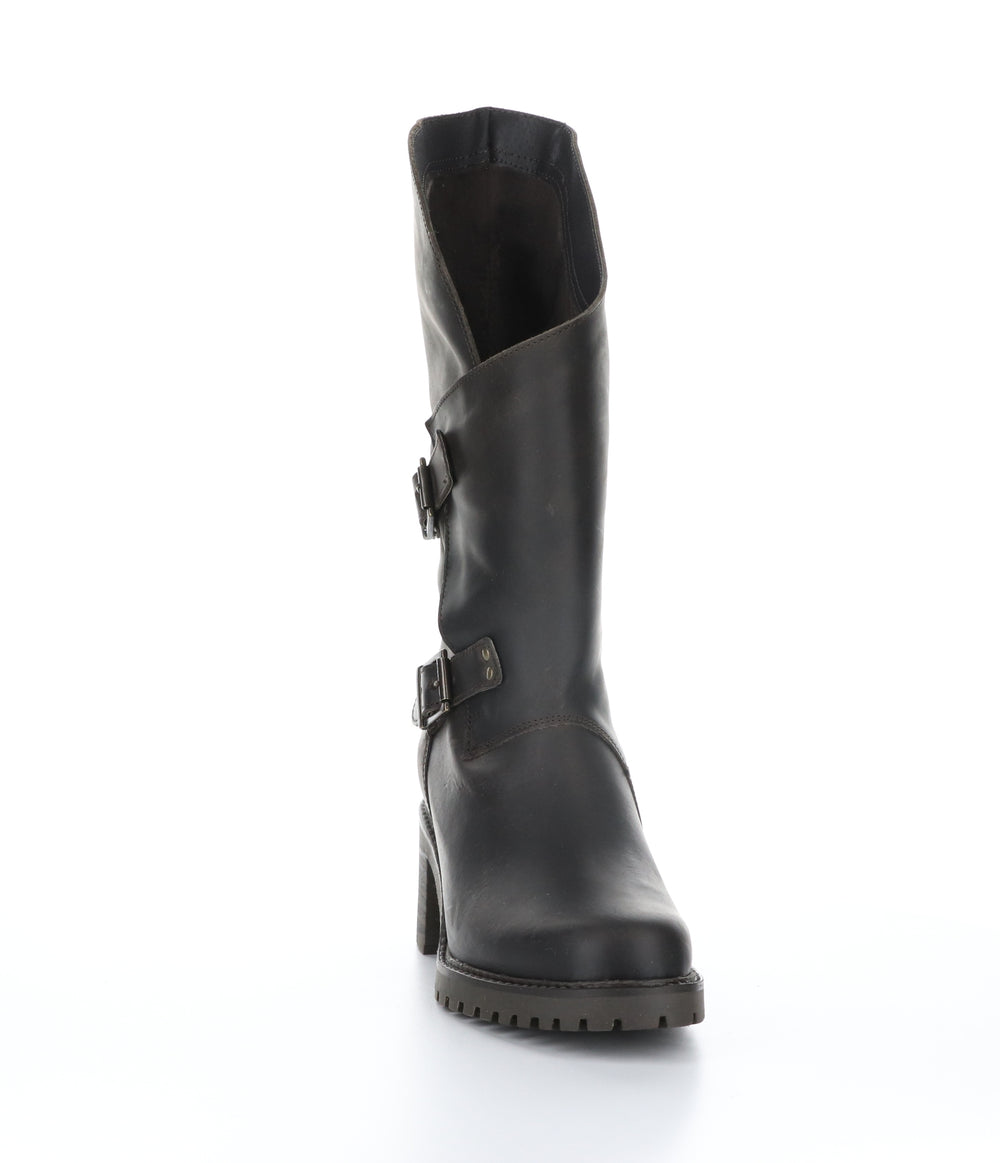 IRENE Dark Brown Zip Up Boots|IRENE Bottes avec Fermeture Zippée in Marron