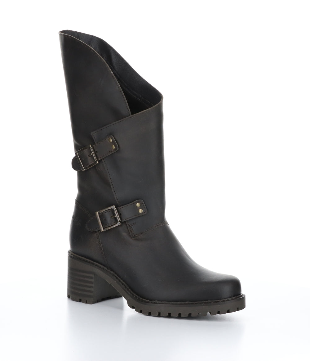 IRENE Dark Brown Zip Up Boots|IRENE Bottes avec Fermeture Zippée in Marron