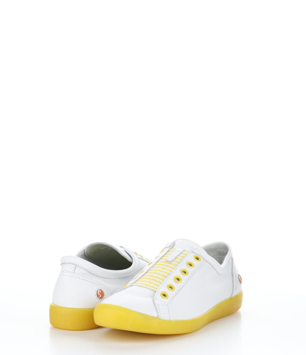 IRIT637SOF WHITE/YELLOW Round Toe Shoes|IRIT637SOF Chaussures à Bout Rond in Blanc