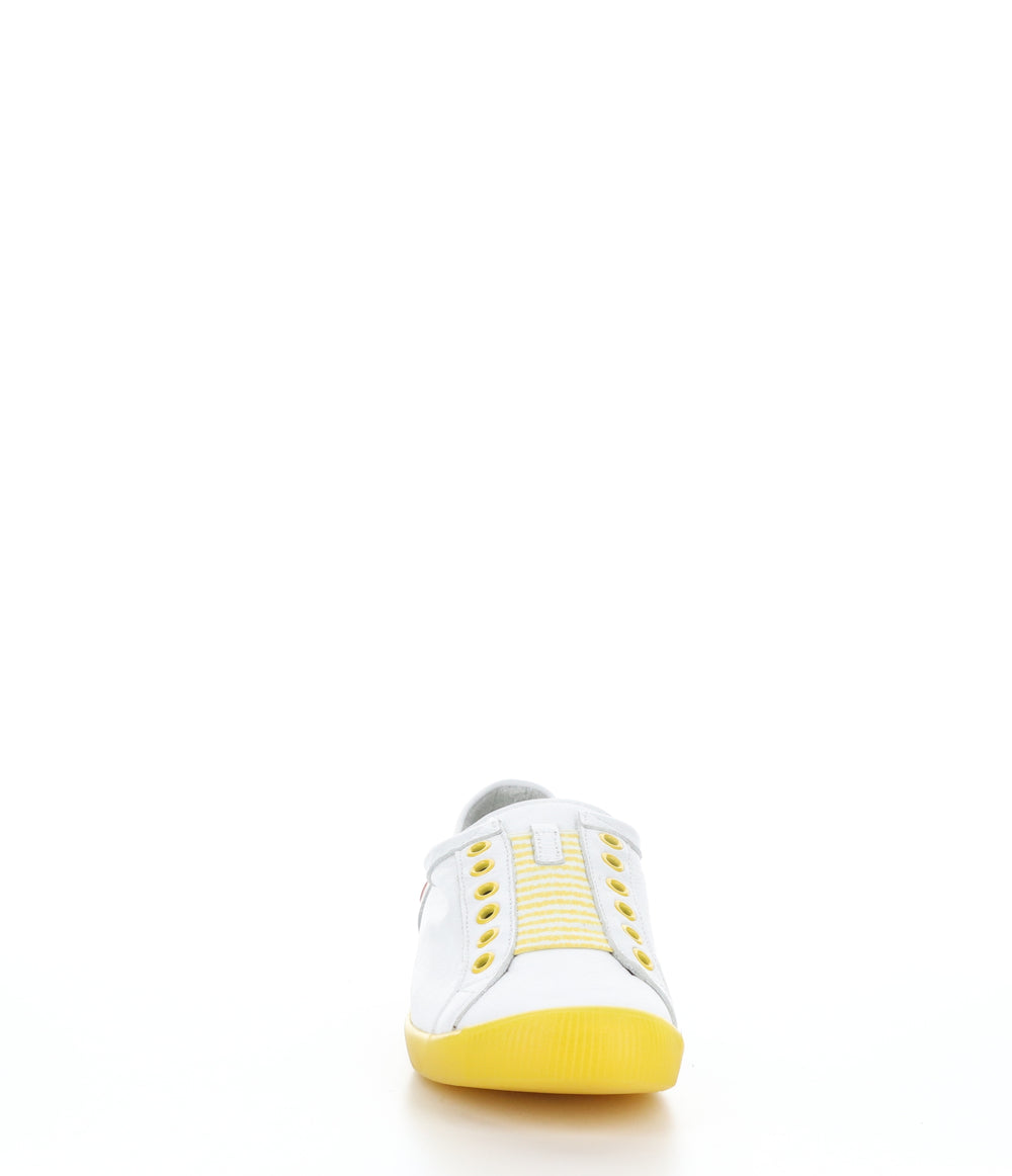 IRIT637SOF WHITE/YELLOW Round Toe Shoes|IRIT637SOF Chaussures à Bout Rond in Blanc