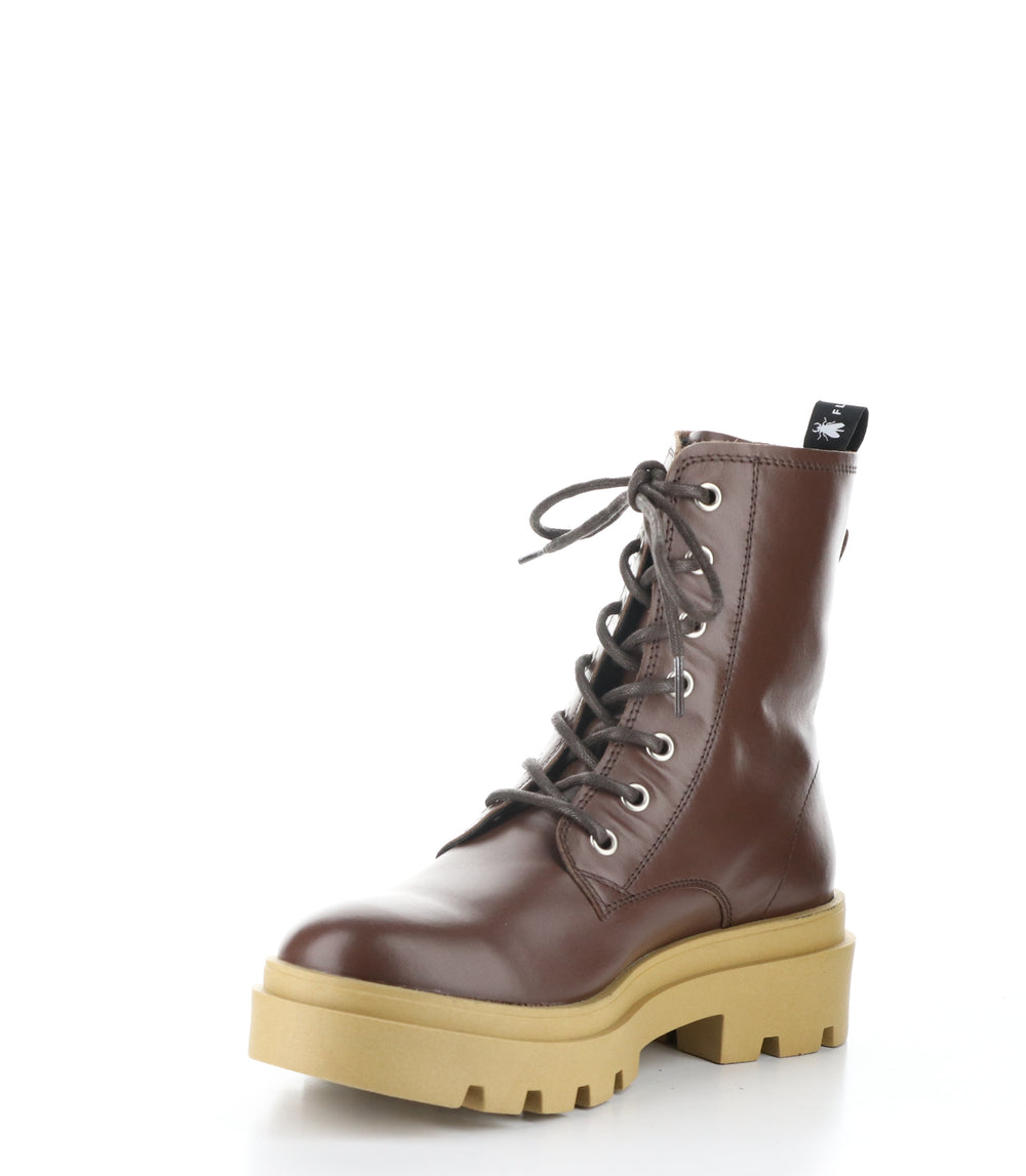 JACY881FLY 001 CHOCOLATE Lace-up Boots
