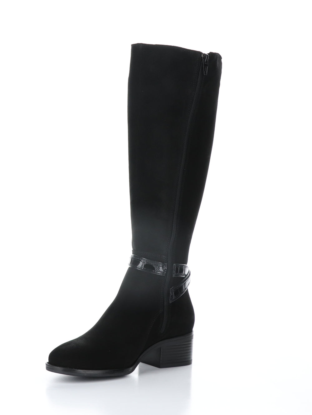 JADE Black Zip Up Boots|JADE Bottes avec Fermeture Zippée in Noir