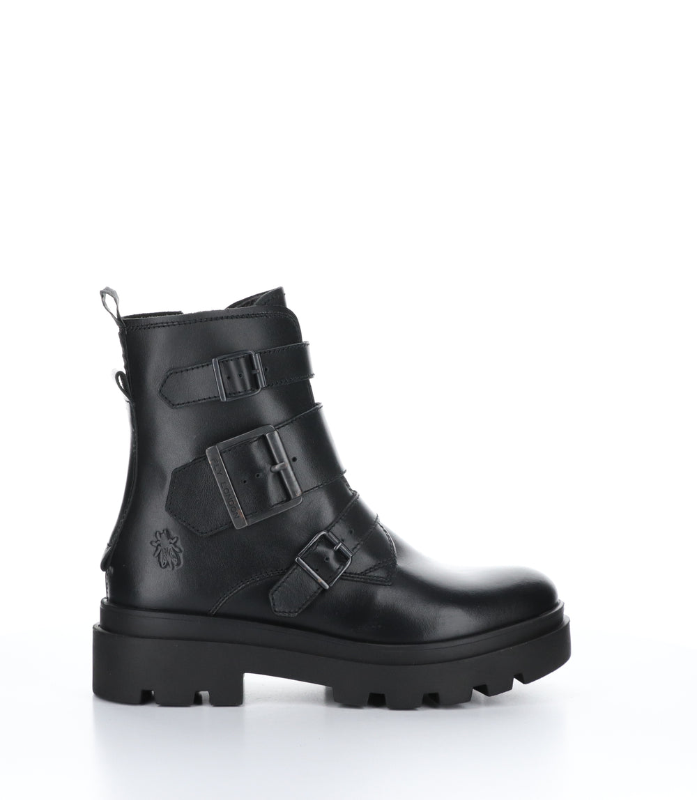 JEDA817FLY Black Zip Up Boots|JEDA817FLY Bottes avec Fermeture Zippée in Noir