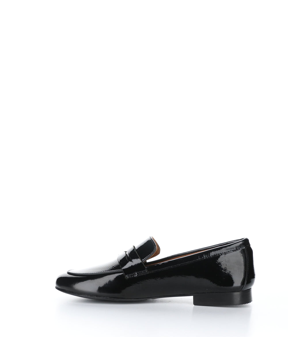 JENA BLACK Round Toe Shoes|JENA Chaussures à Bout Rond in Noir