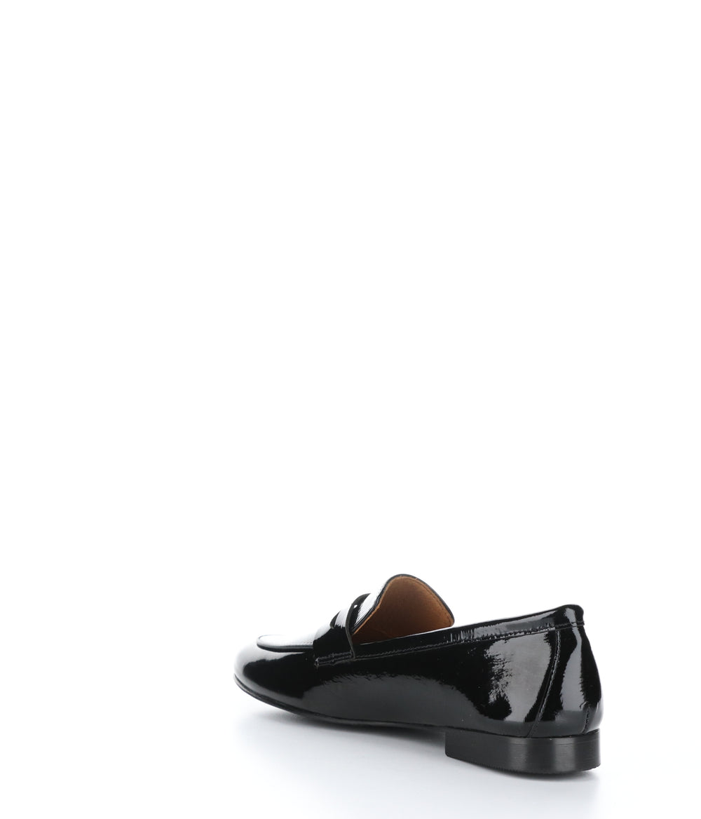 JENA BLACK Round Toe Shoes|JENA Chaussures à Bout Rond in Noir