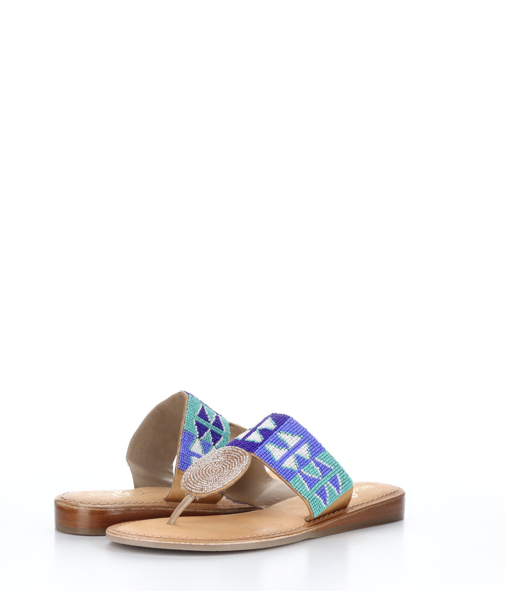 JUDY MULTI BLUE Thong Sandals|JUDY Sandales Entre Doigts in Bleu