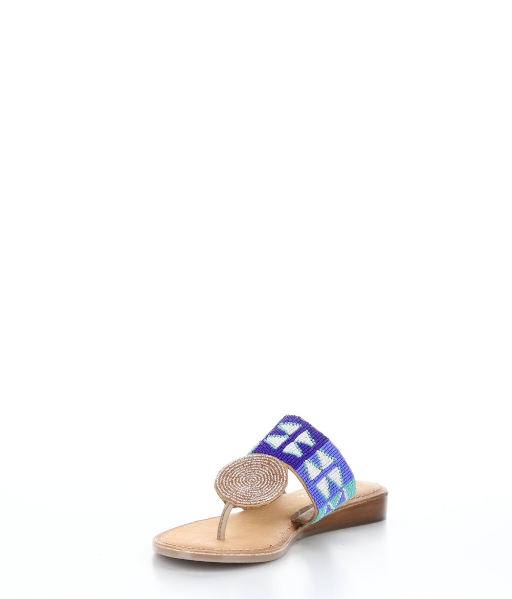JUDY MULTI BLUE Thong Sandals|JUDY Sandales Entre Doigts in Bleu