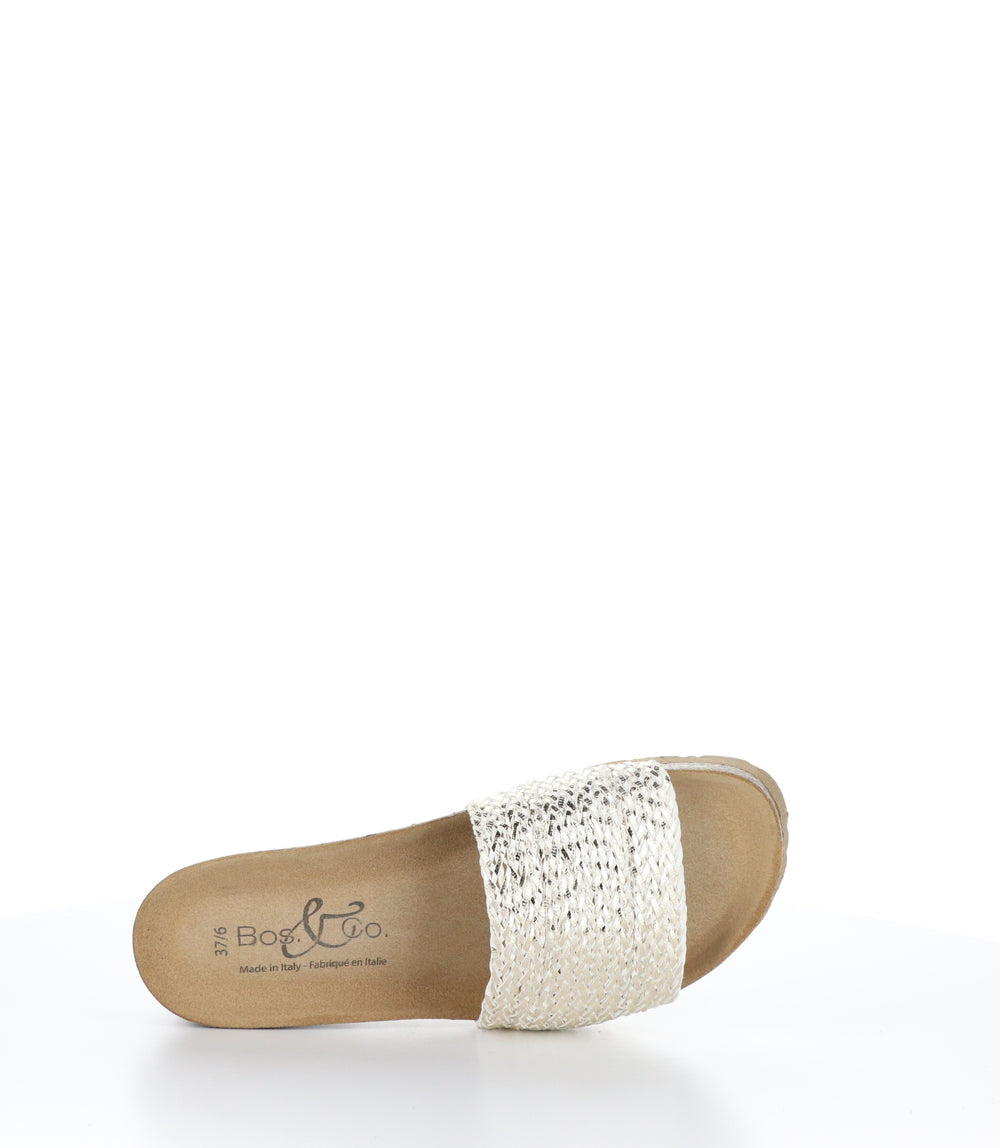 LACIE SILVERGOLD Slip-on Mules|LACIE Mules à Enfiler in Blanc