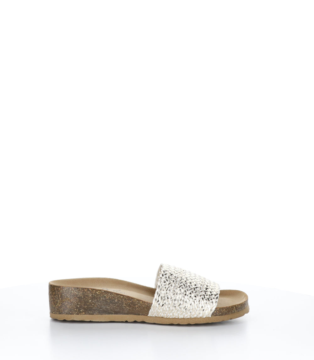 LACIE SILVERGOLD Slip-on Mules|LACIE Mules à Enfiler in Blanc