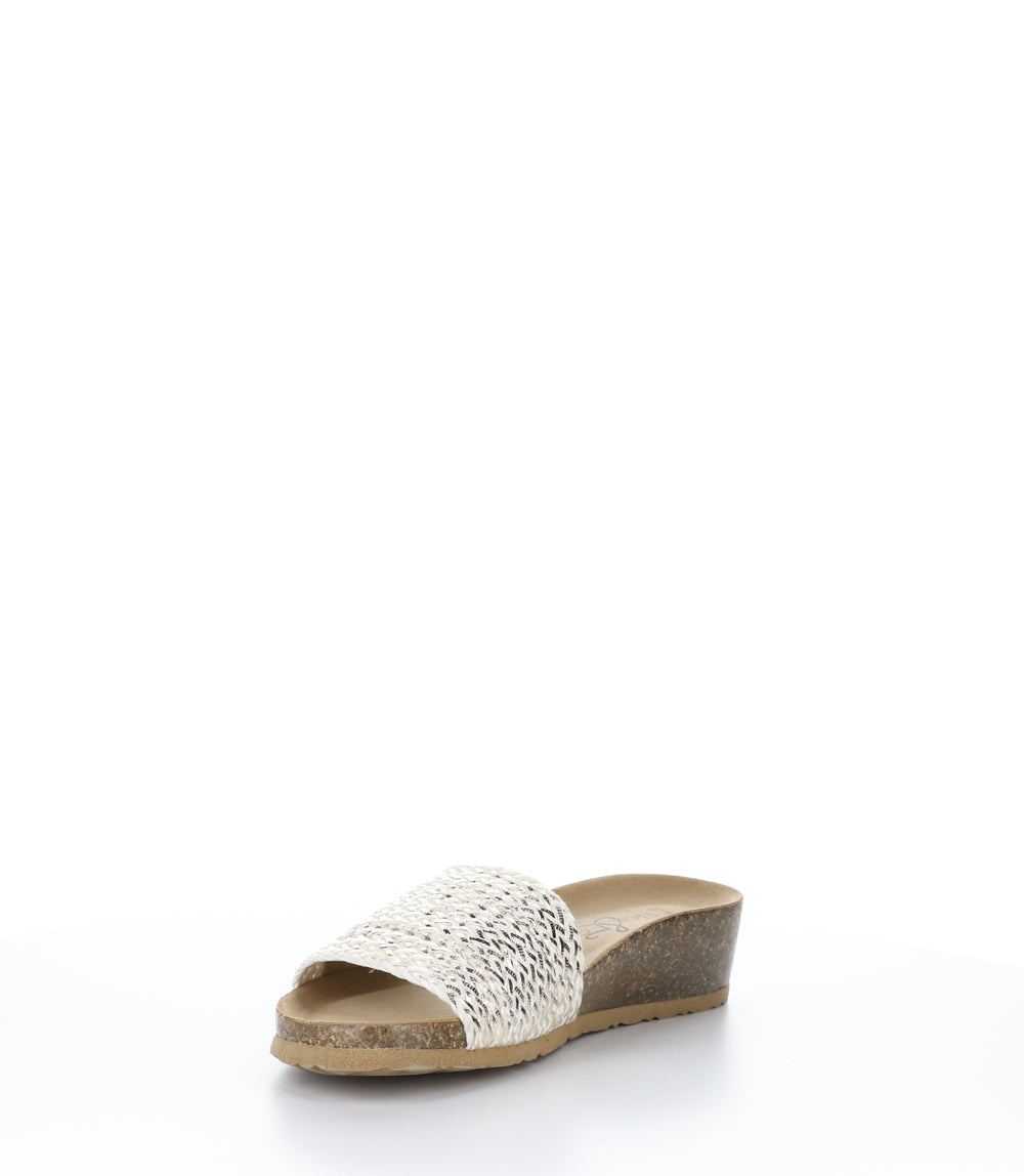 LACIE SILVERGOLD Slip-on Mules|LACIE Mules à Enfiler in Blanc