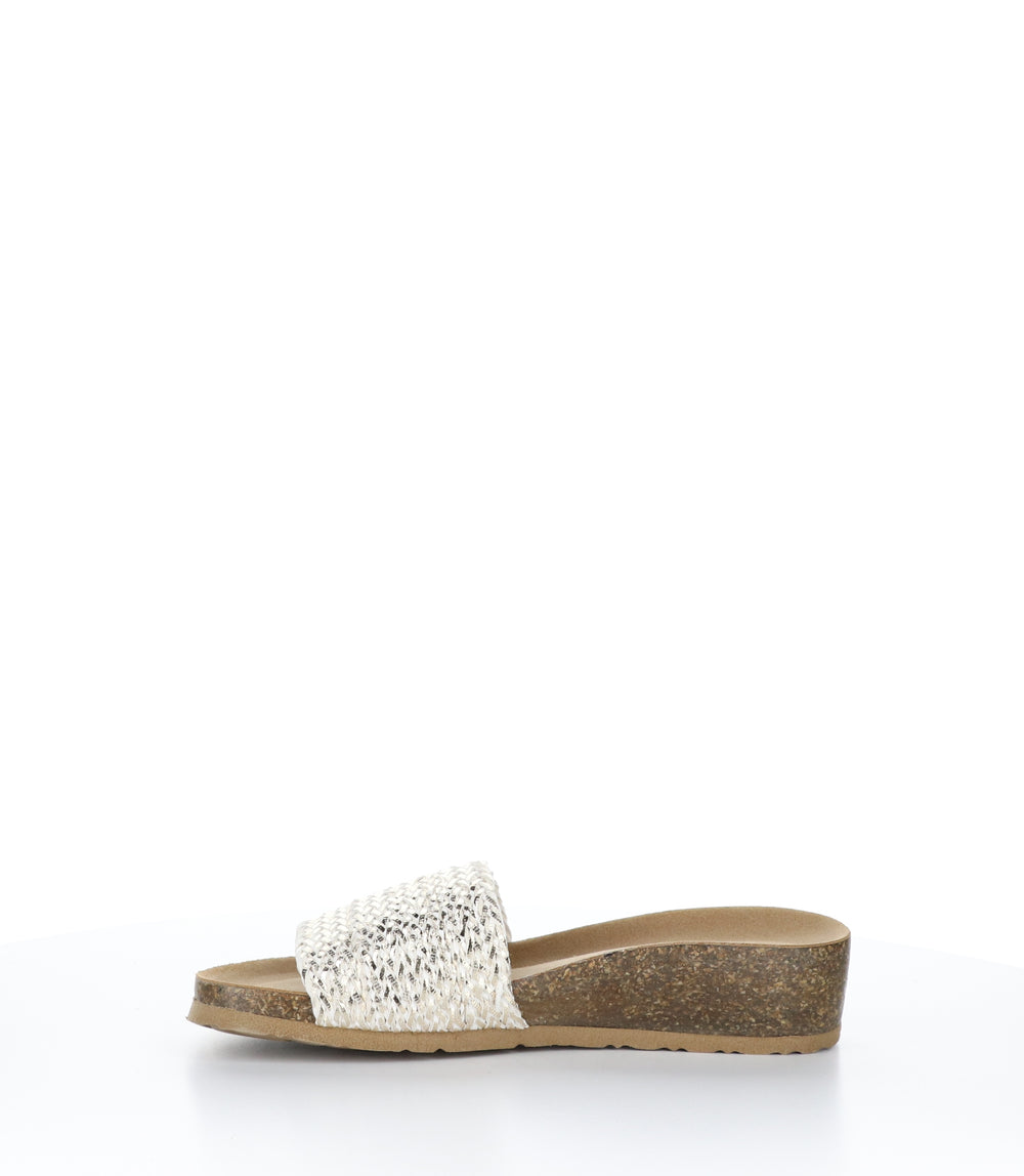 LACIE SILVERGOLD Slip-on Mules|LACIE Mules à Enfiler in Blanc