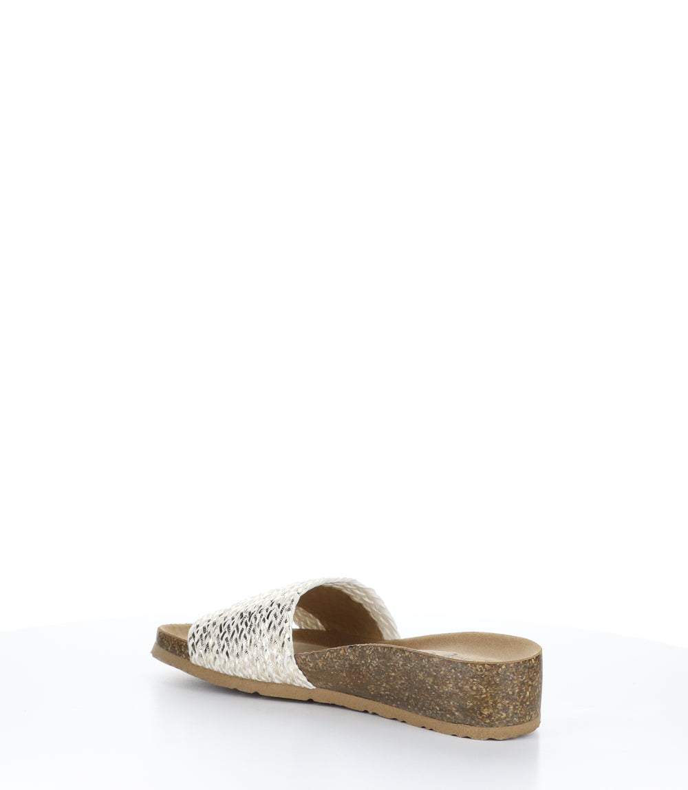 LACIE SILVERGOLD Slip-on Mules|LACIE Mules à Enfiler in Blanc