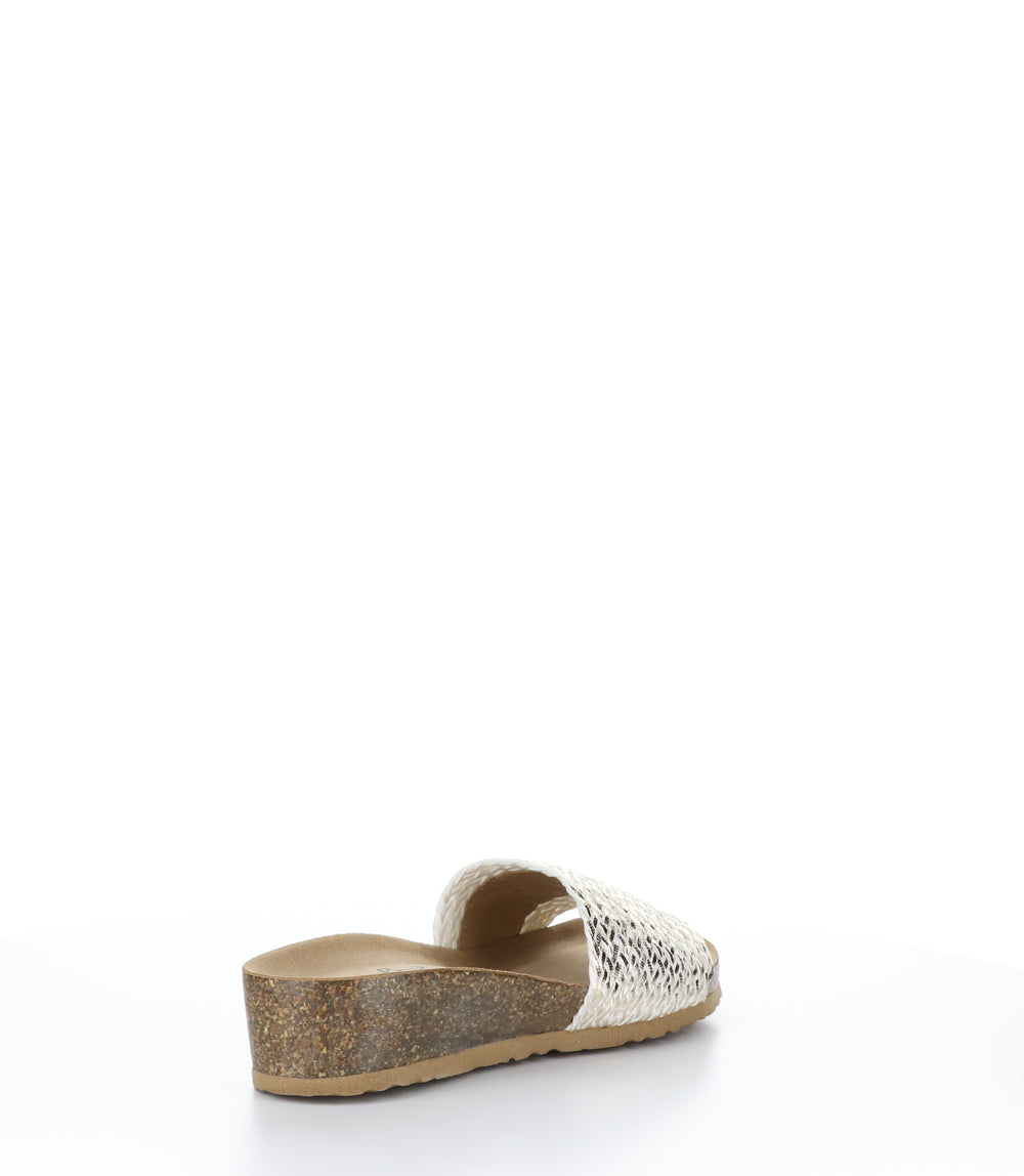 LACIE SILVERGOLD Slip-on Mules|LACIE Mules à Enfiler in Blanc