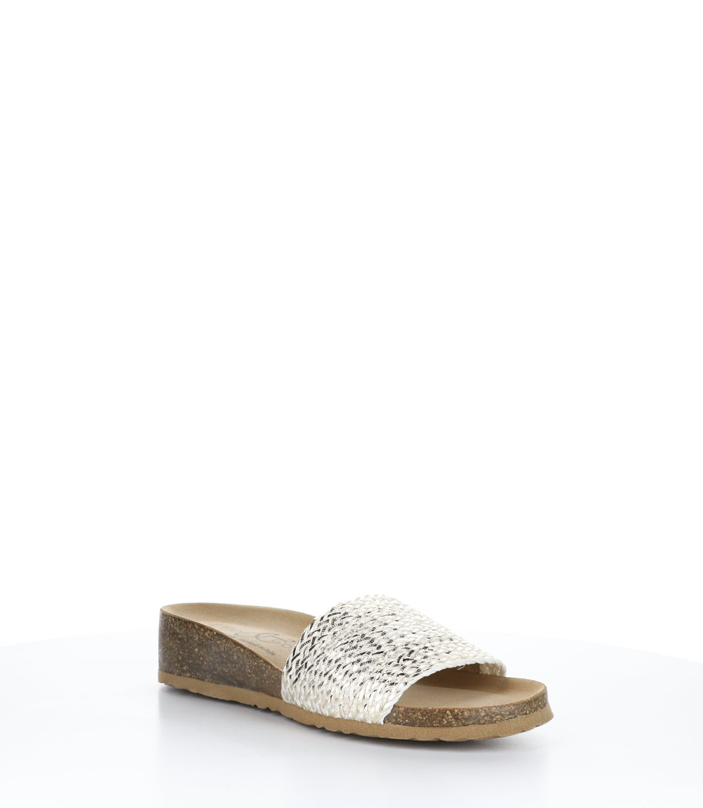 LACIE SILVERGOLD Slip-on Mules|LACIE Mules à Enfiler in Blanc