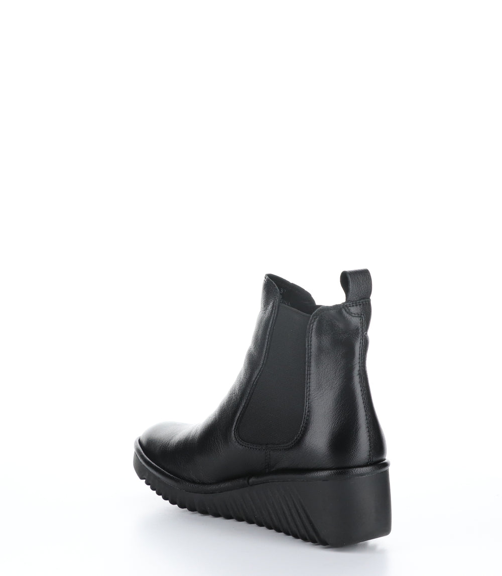 LITA229FLY Black Round Toe Ankle Boots|LITA229FLY Bottines à Bout Rond in Noir