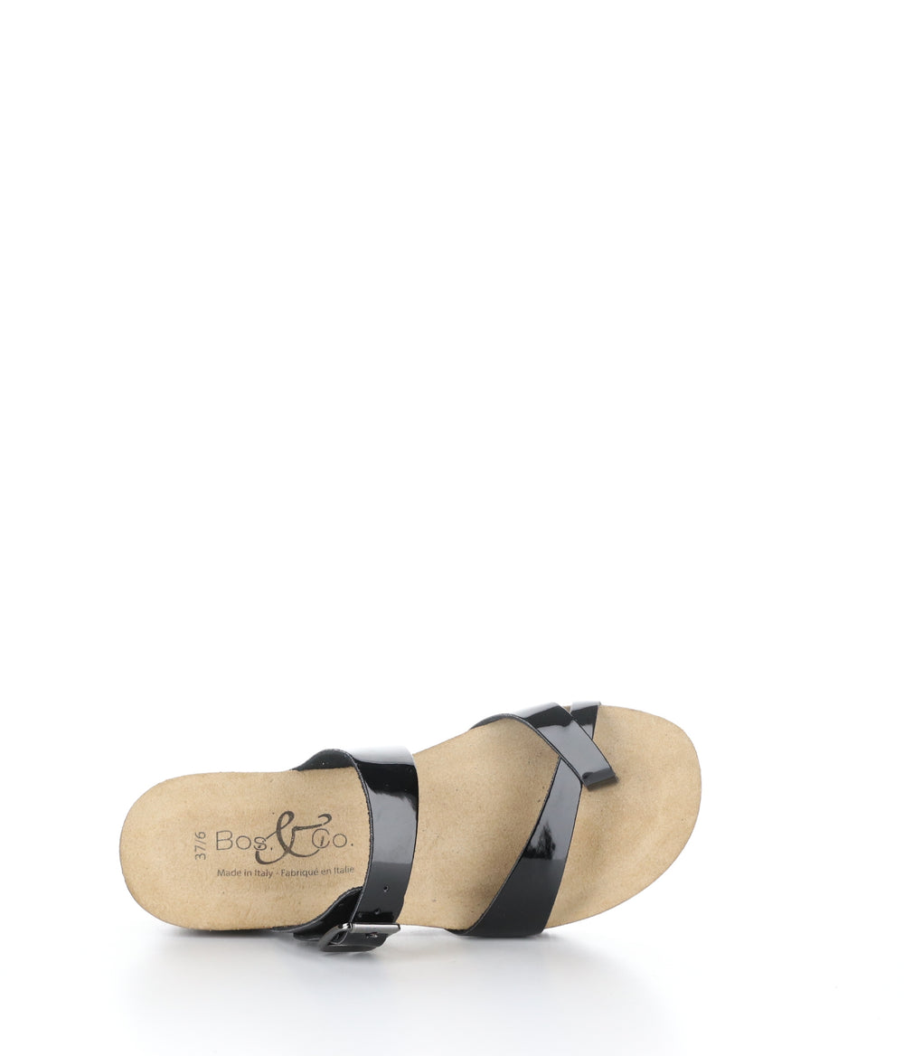 LIVELY BLACK Strappy Sandals|LIVELY Sandales à Brides in Noir