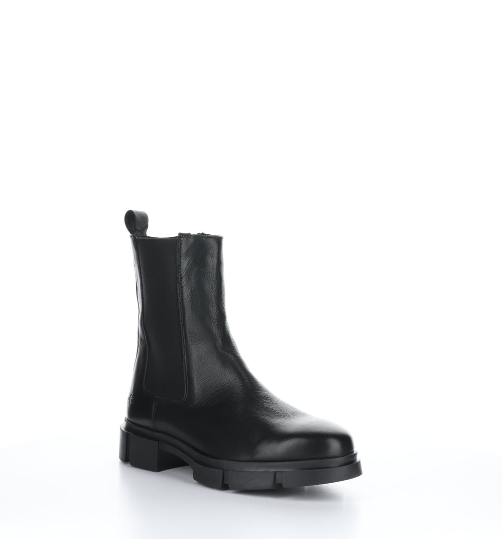 LOCK Black Zip Up Boots|LOCK Bottes avec Fermeture Zippée in Noir