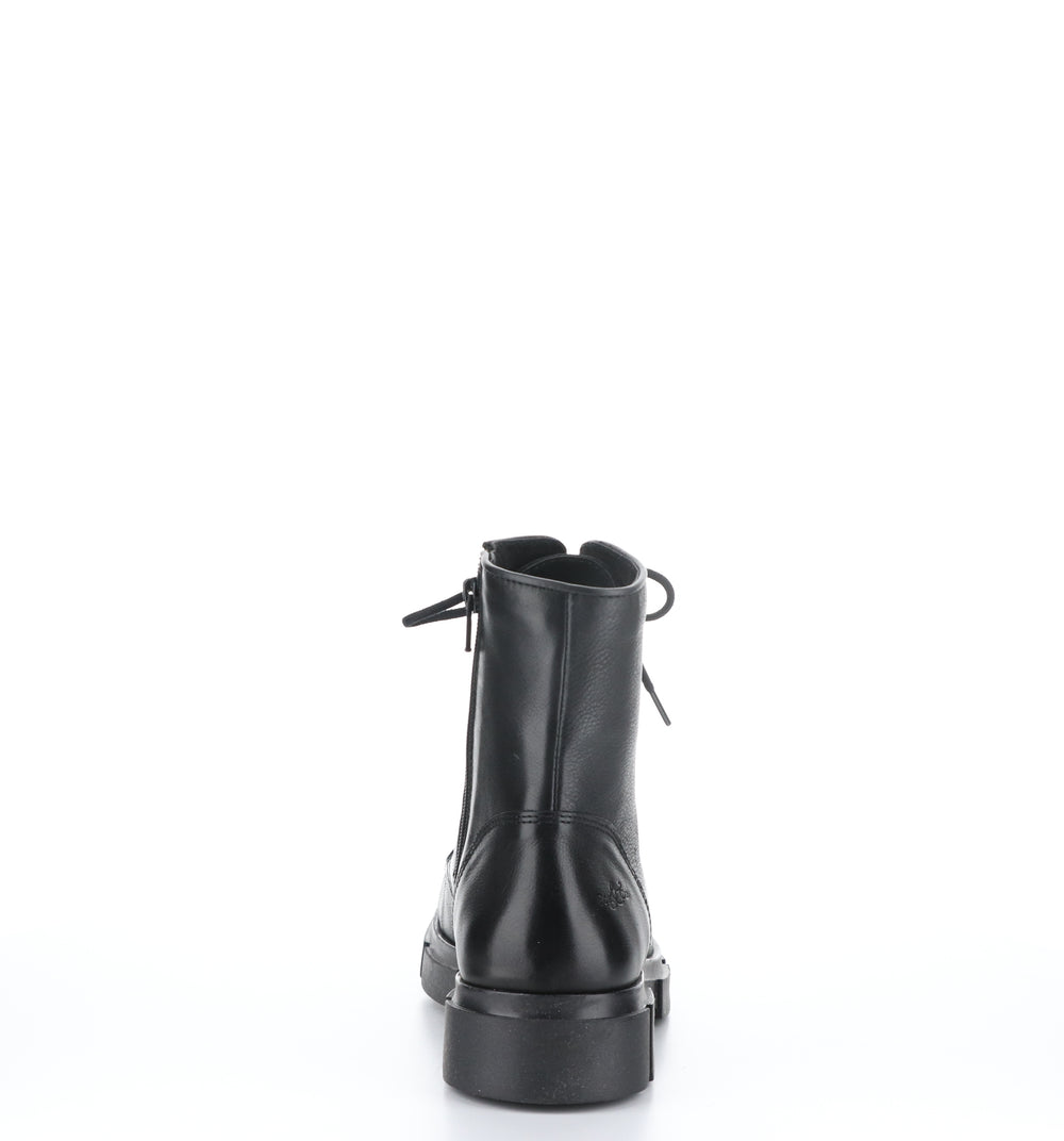 LUCK Black Zip Up Boots|LUCK Bottes avec Fermeture Zippée in Noir
