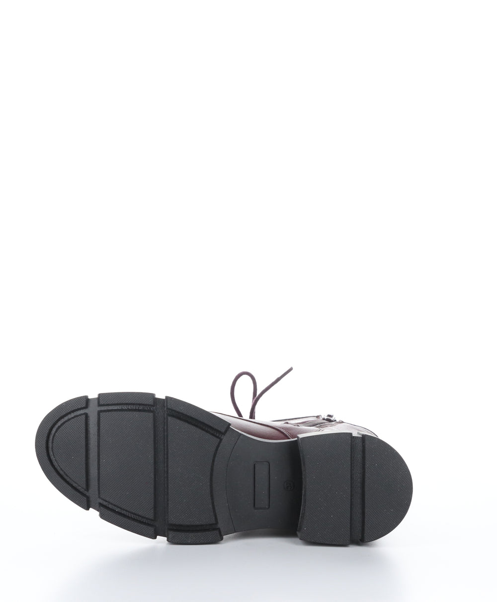 LUCK Bordo Zip Up Boots|LUCK Bottes avec Fermeture Zippée in Rouge