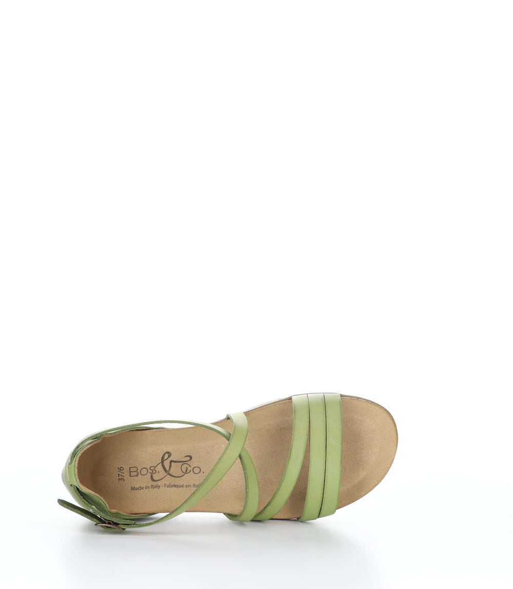 LUMIE Green Round Toe Sandals|LUMIE Sandales à Bout Rond in Vert