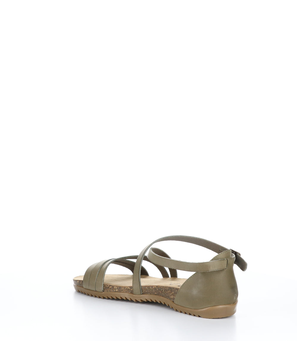 LUMIE Fango Taupe Round Toe Sandals|LUMIE Sandales à Bout Rond in Beige