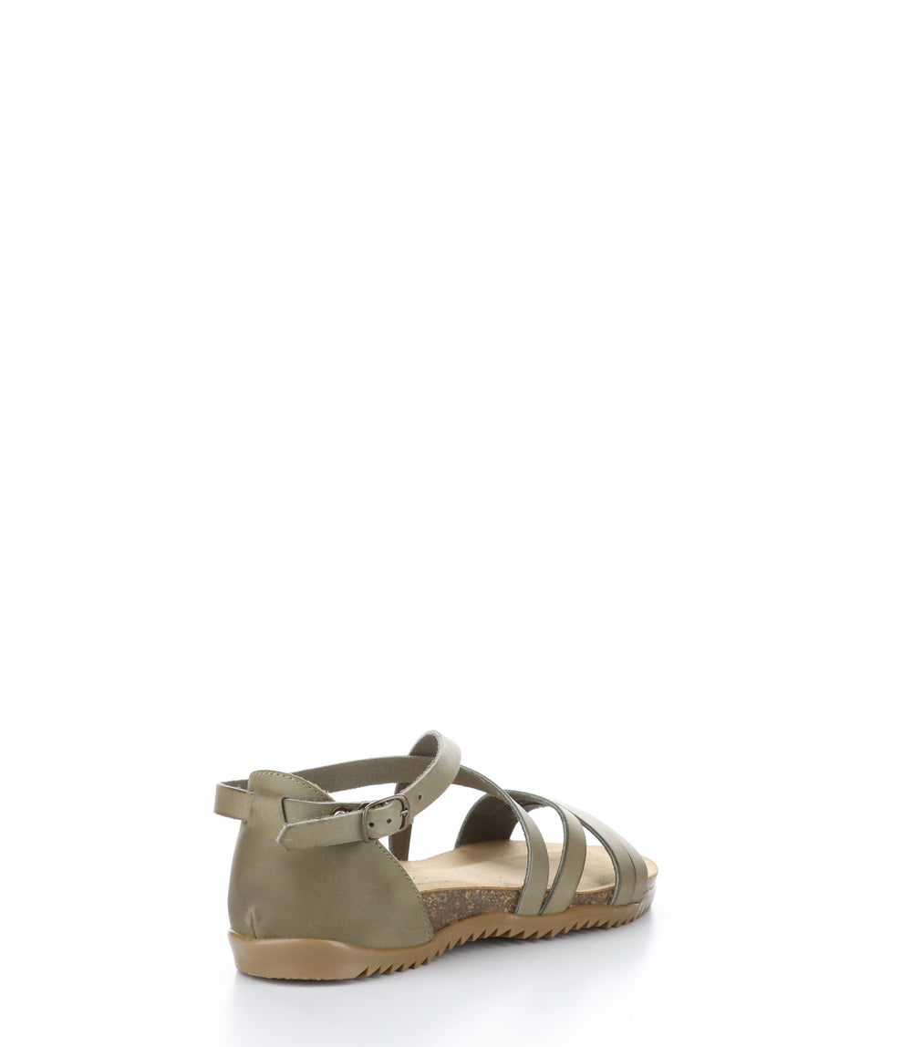 LUMIE Fango Taupe Round Toe Sandals|LUMIE Sandales à Bout Rond in Beige