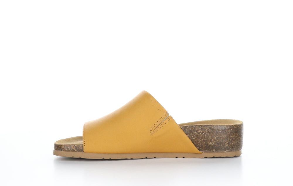 LUX Mimosa Open Toe Mules|LUX Mules à Bout Ouvert in Jaune
