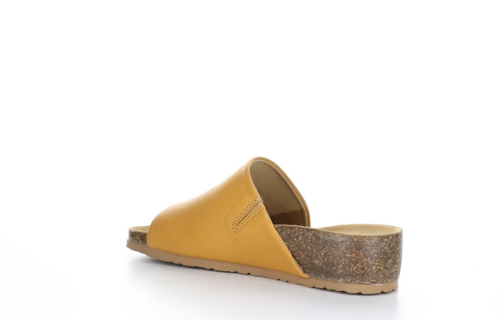 LUX Mimosa Open Toe Mules|LUX Mules à Bout Ouvert in Jaune