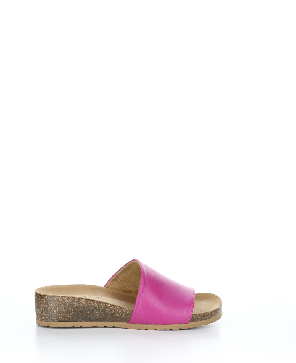 LUX ORCHID Wedge Mules|LUX Mules à Bout Ouvert in Rose