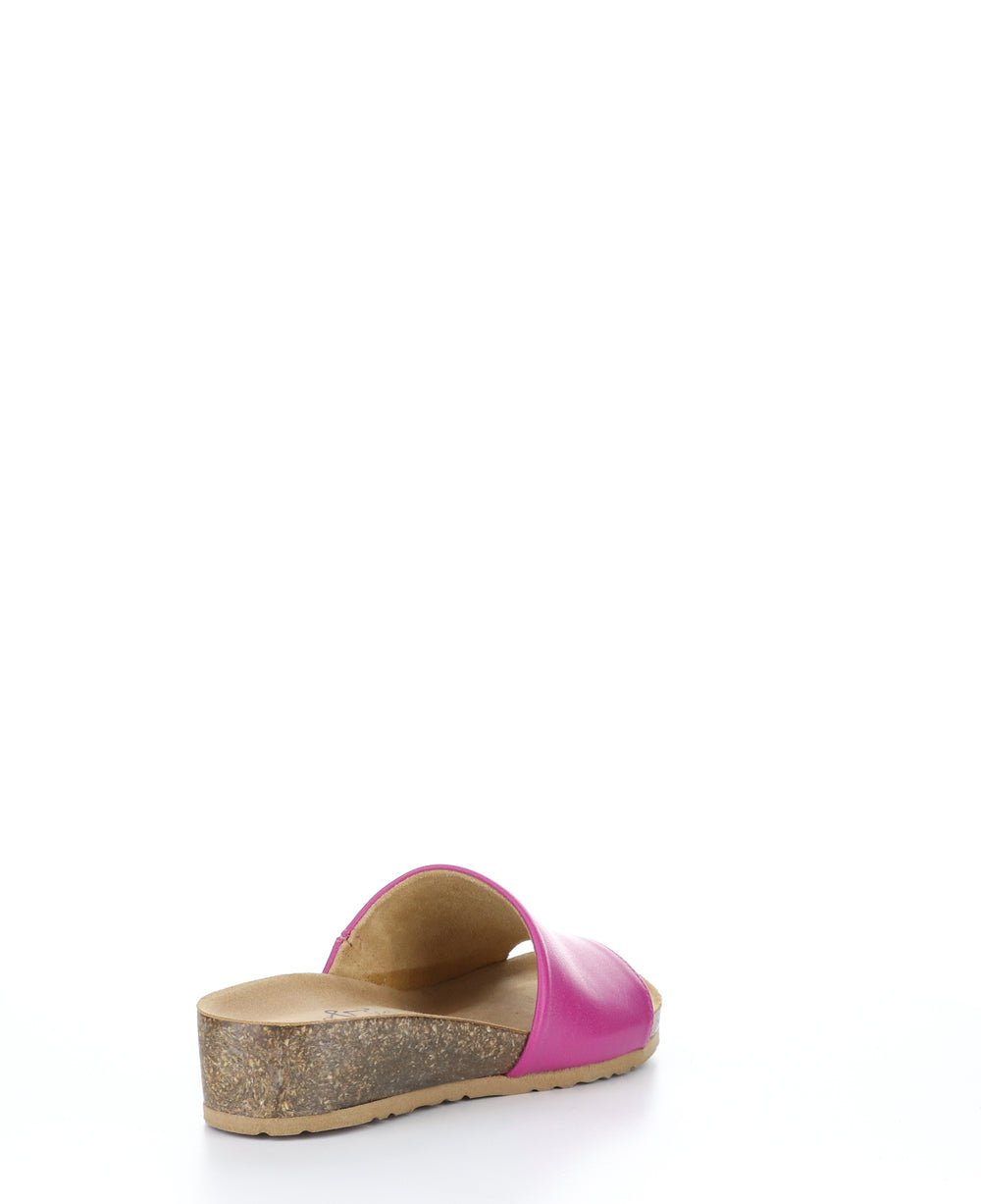 LUX ORCHID Wedge Mules|LUX Mules à Bout Ouvert in Rose