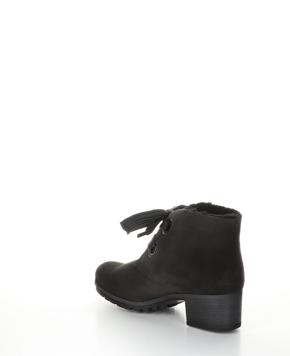 MANX Black Round Toe Ankle Boots|MANX Bottines à Bout Rond in Noir