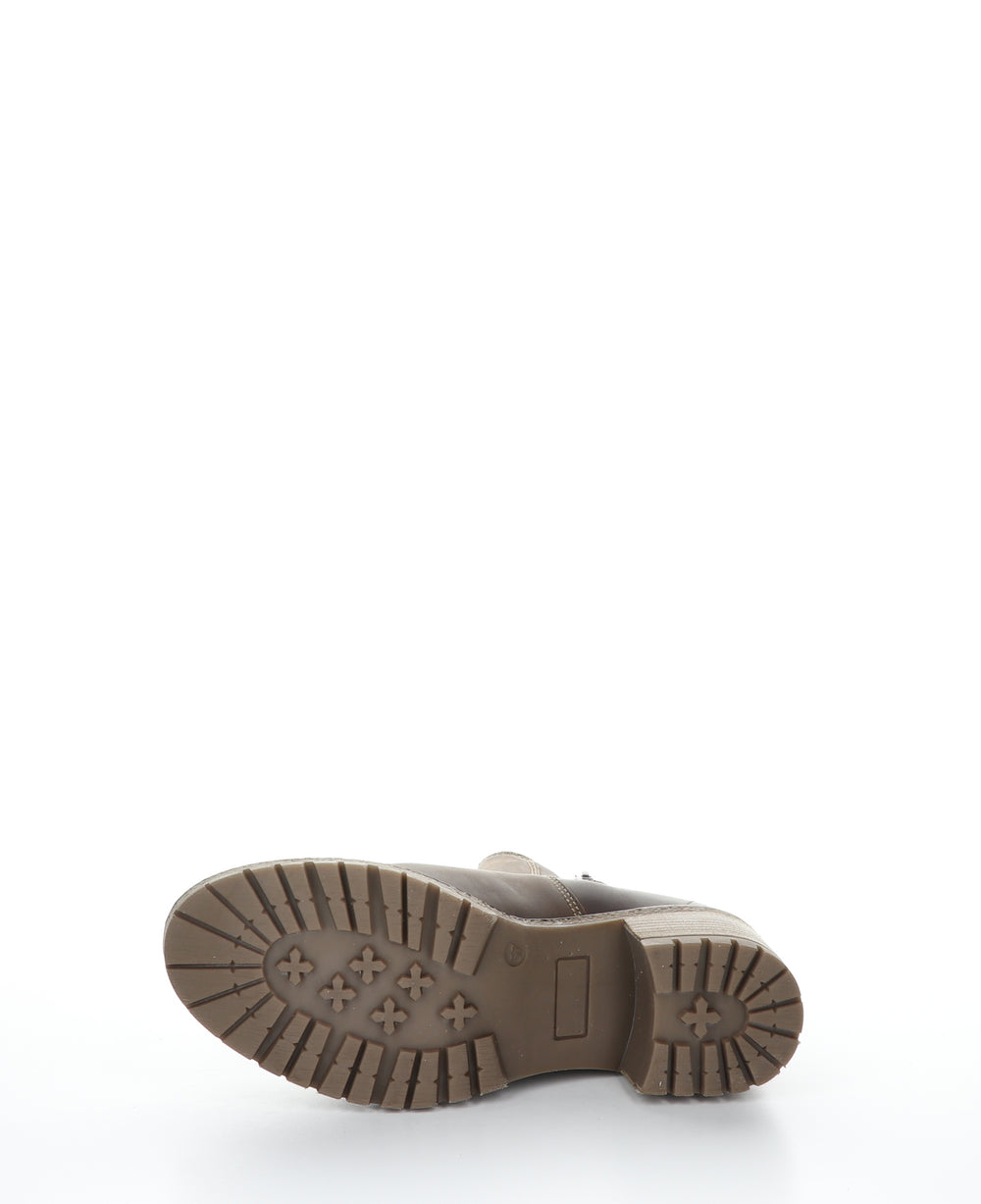 MASS Espresso/Dk Brn Zip Up Ankle Boots|MASS Bottines avec Fermeture Zippée in Marron