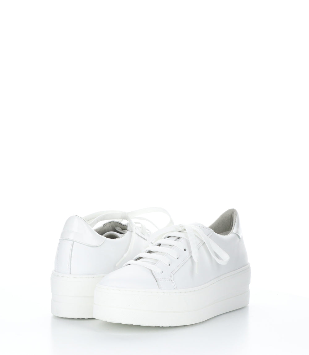 MAYA WHITE Lace-up Trainers|MAYA Baskets à Lacets in Blanc