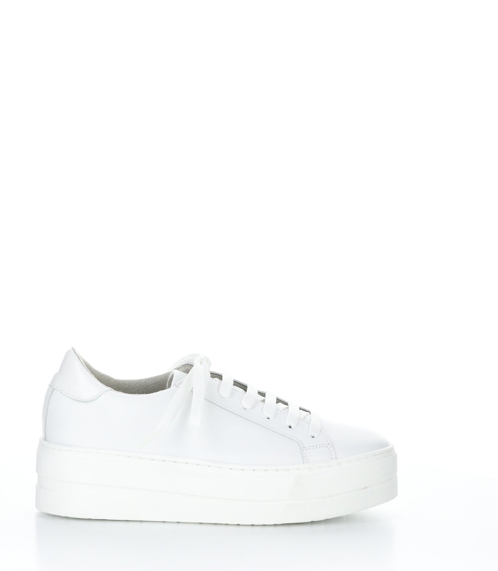 MAYA WHITE Lace-up Trainers|MAYA Baskets à Lacets in Blanc