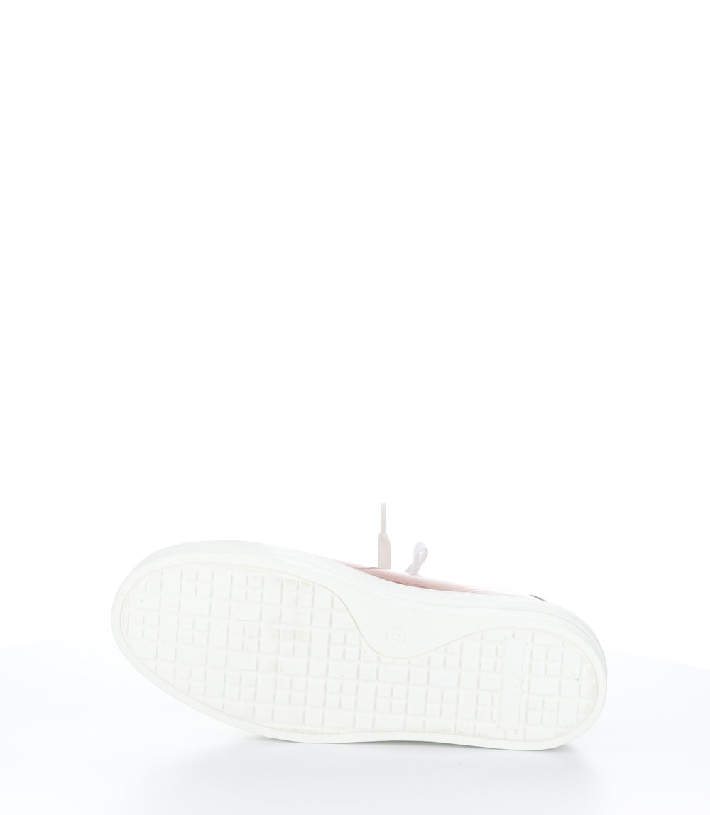 MAYA PINK/WHITE Round Toe Trainers|MAYA Baskets à Lacets in Rose