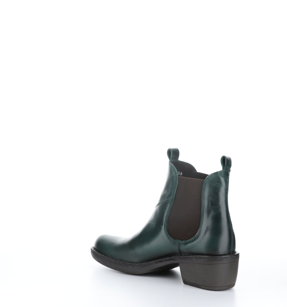 MEME030FLY Petrol Round Toe Ankle Boots|MEME030FLY Bottines à Bout Rond in Vert