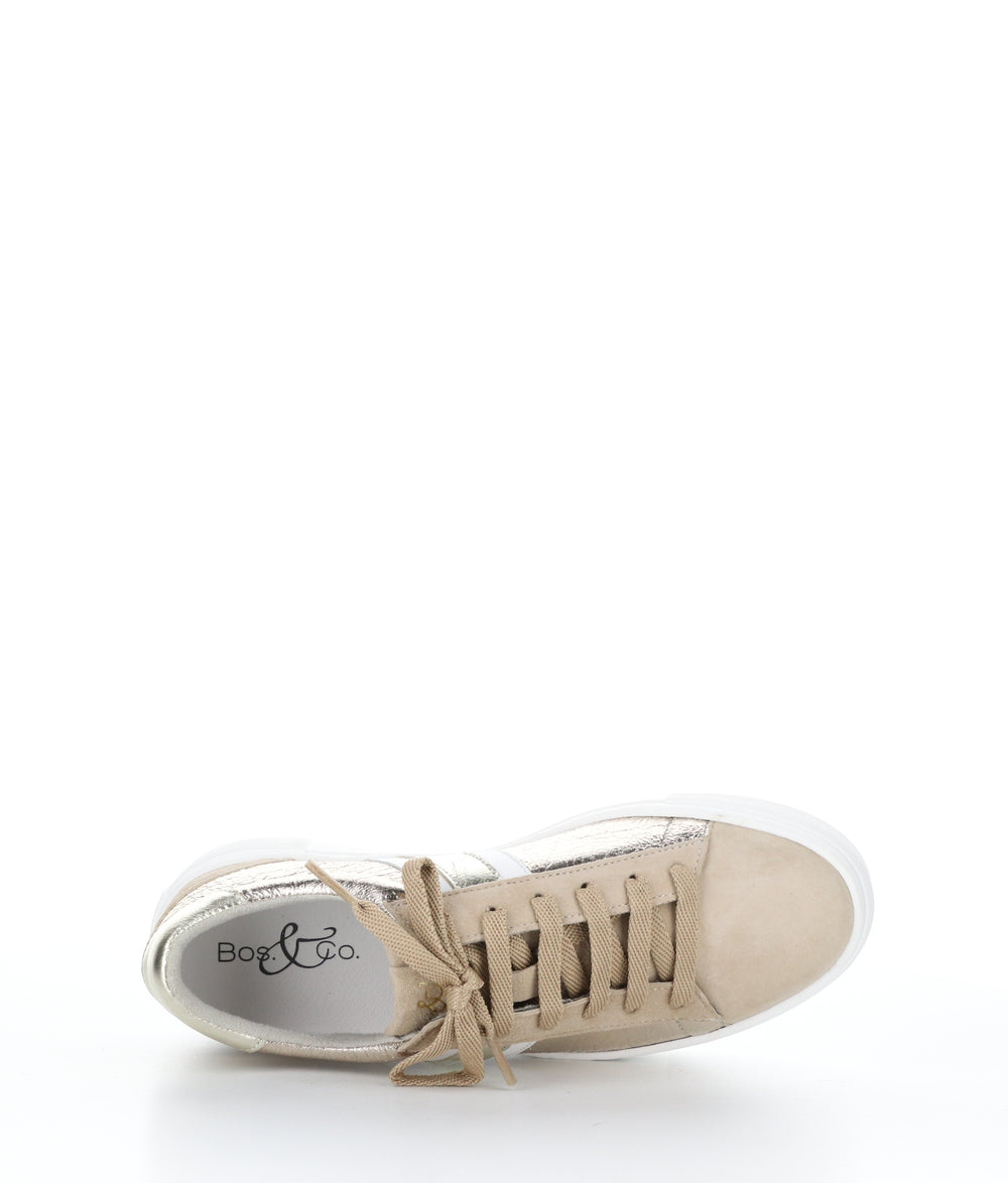 MONIC TAN/GOLD/WHITE/BEIGE Lace-up Trainers