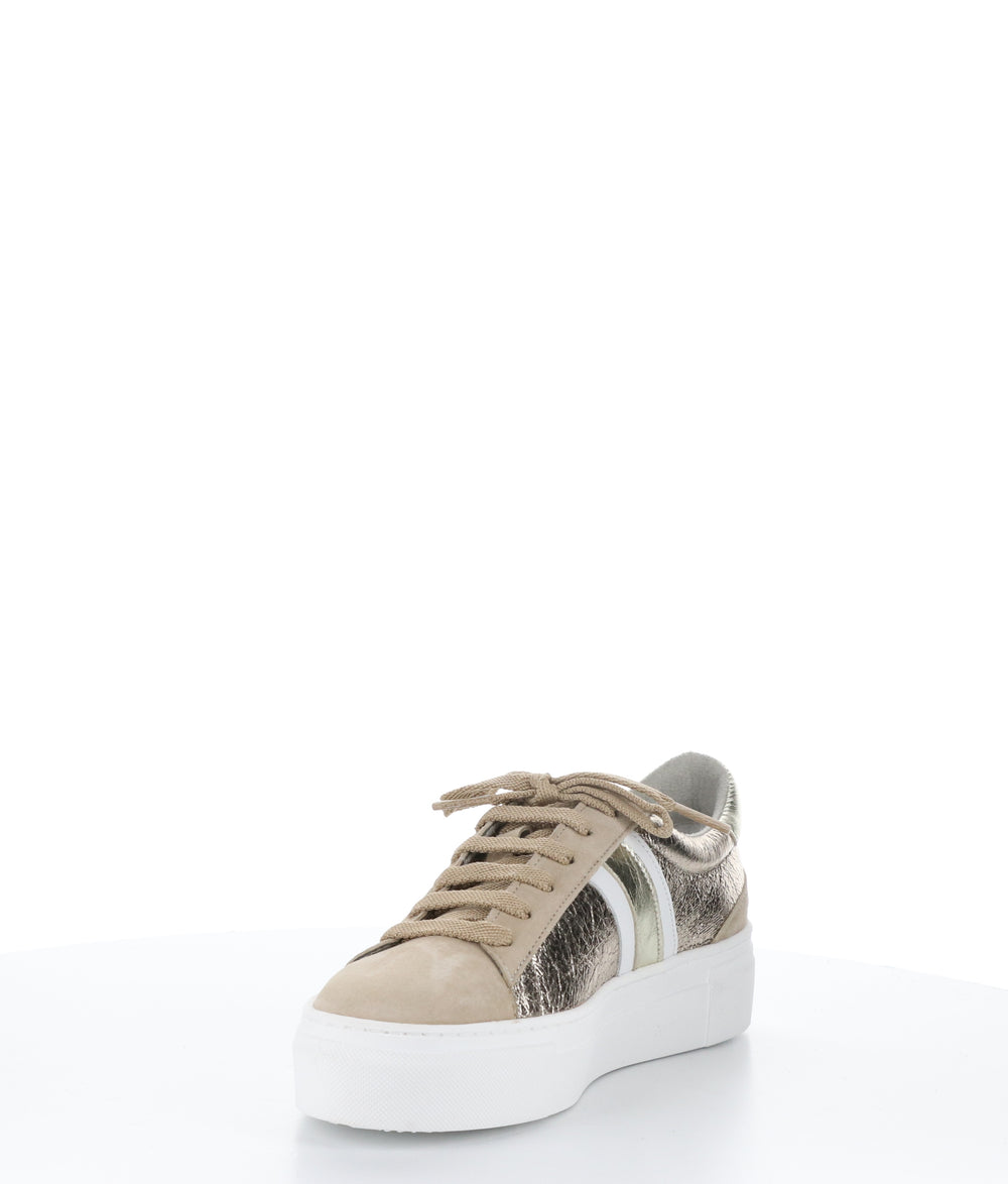 MONIC TAN/GOLD/WHITE/BEIGE Lace-up Trainers