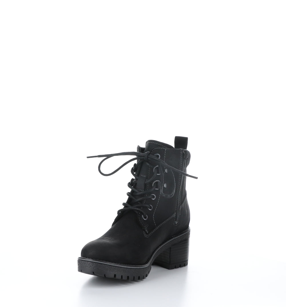 MOREL Black Zip Up Ankle Boots|MOREL Bottines avec Fermeture Zipp��e in Noir