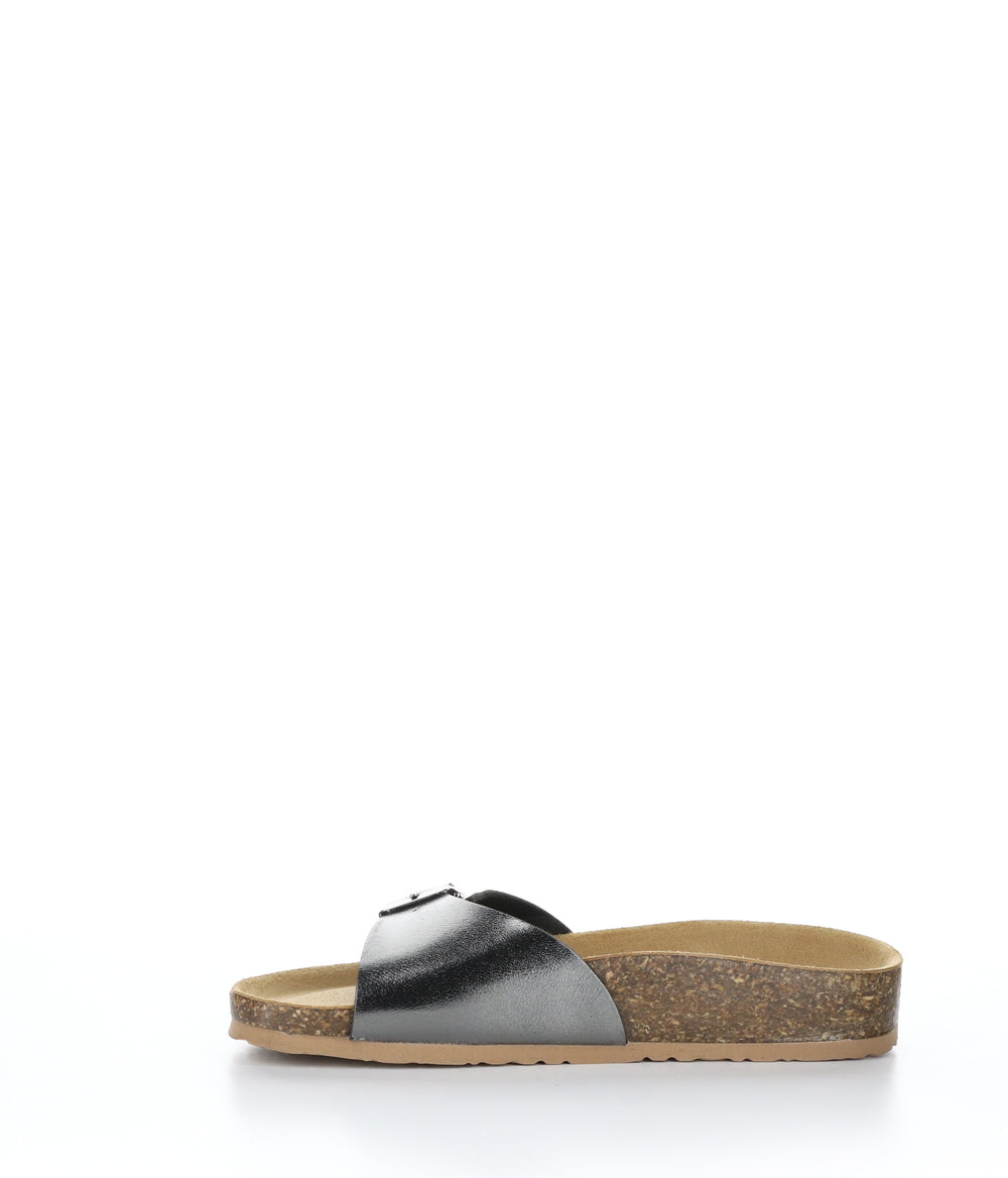 PAST PEWTER Buckle Sandals|PAST Sandales avec Boucle in Gris