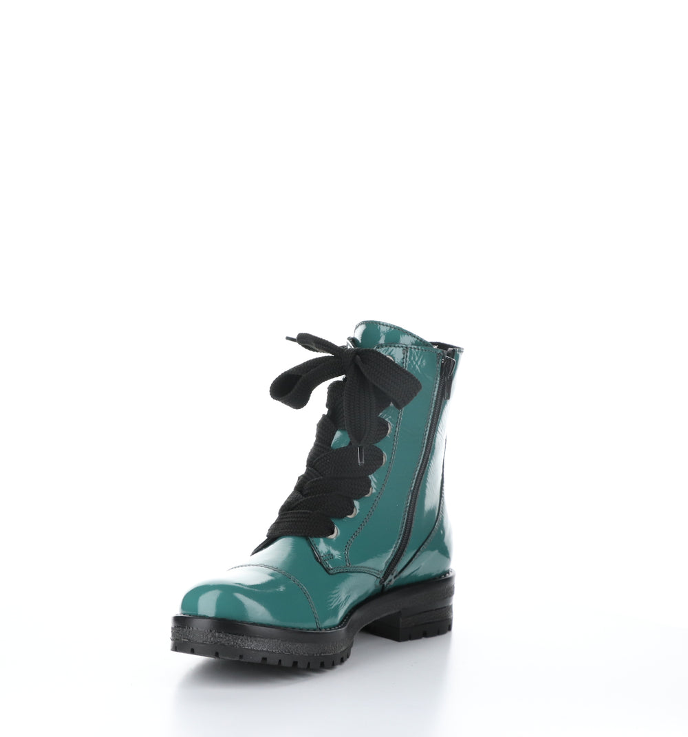 PAULIE Lake Green Zip Up Boots|PAULIE Bottes avec Fermeture Zippée in Vert