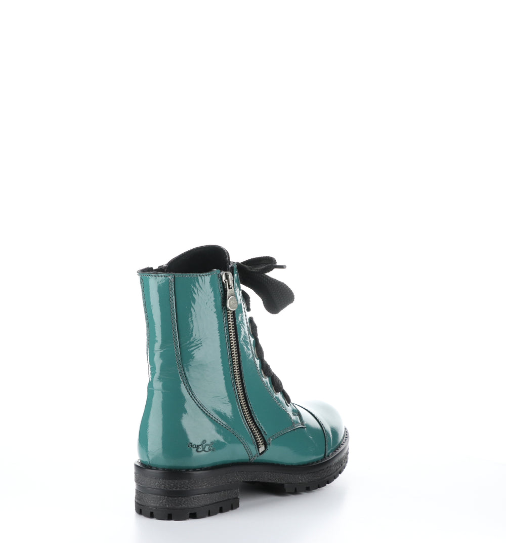 PAULIE Lake Green Zip Up Boots|PAULIE Bottes avec Fermeture Zippée in Vert
