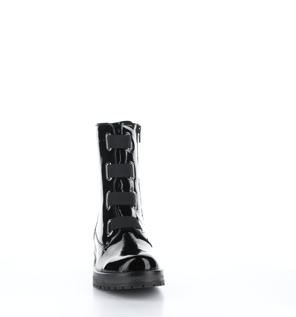 PAUSE Black Zip Up Boots|PAUSE Bottes avec Fermeture Zippée in Noir