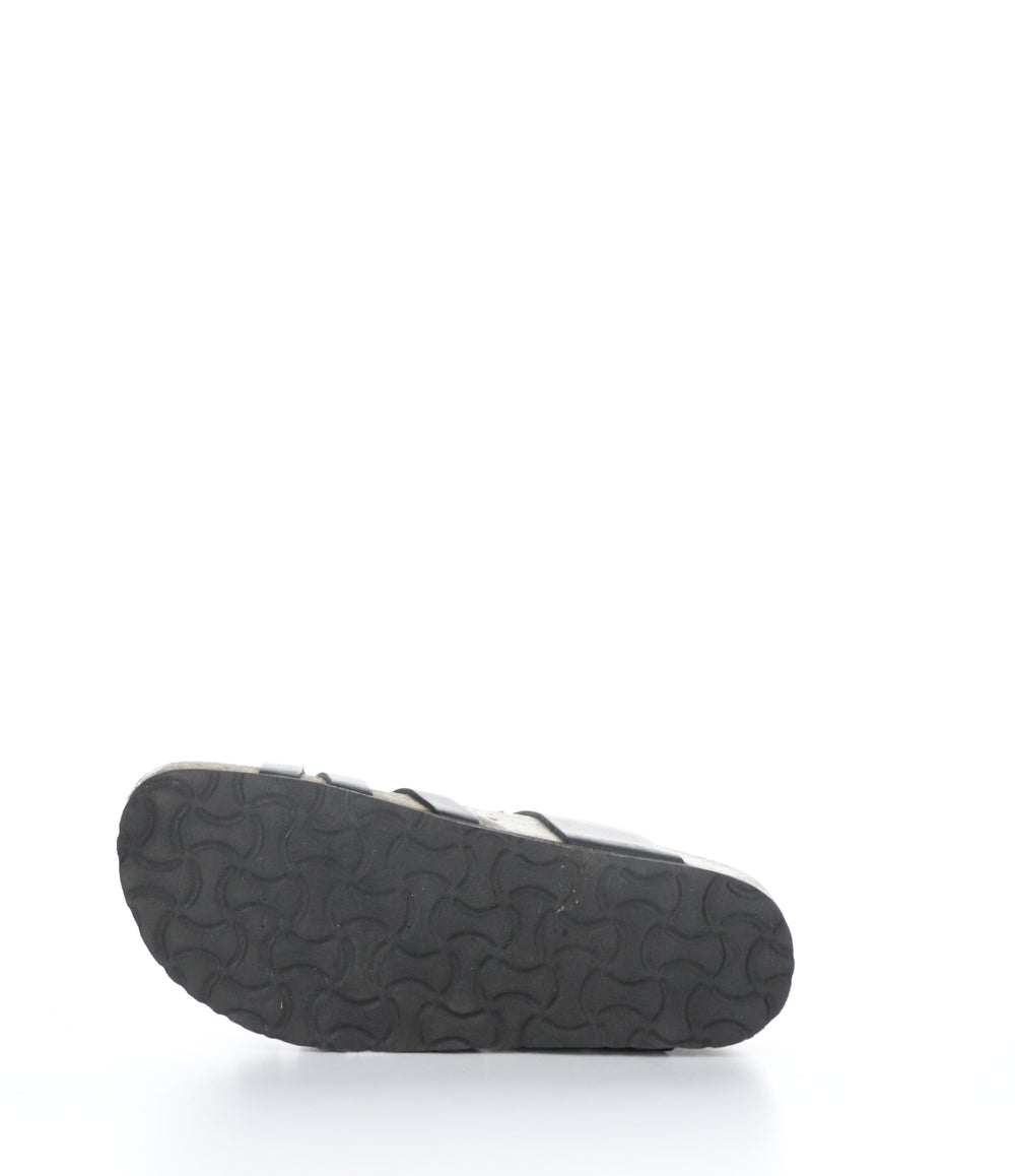 PISCES BLACK Strappy Sandals|PISCES Sandales à Brides in Noir