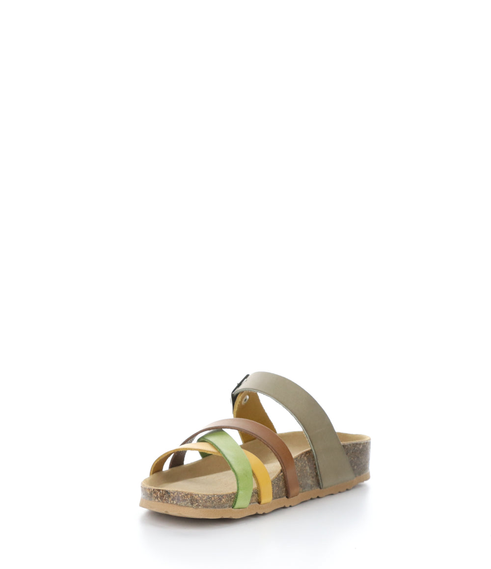 PISCES MULTI GREEN Strappy Sandals