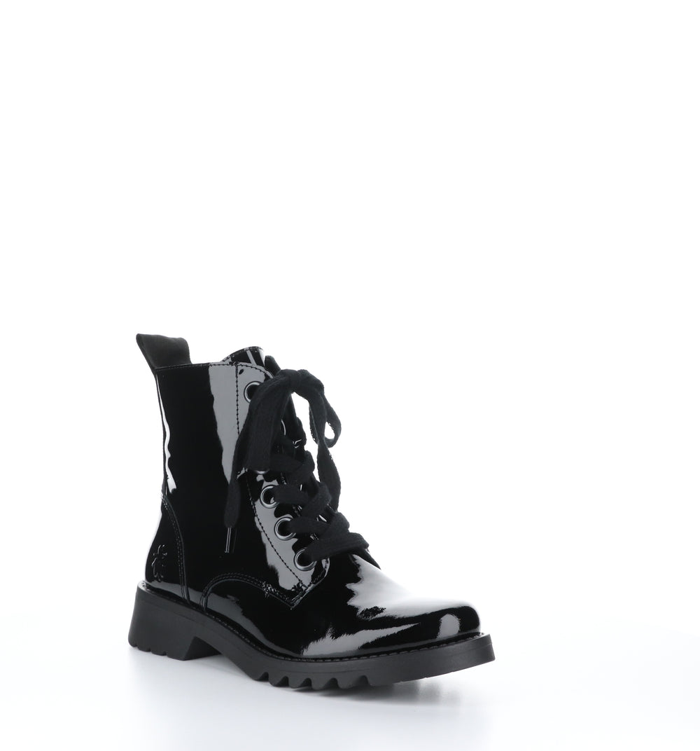 RAGI539FLY Black Round Toe Boots|RAGI539FLY Bottes à Bout Rond in Noir