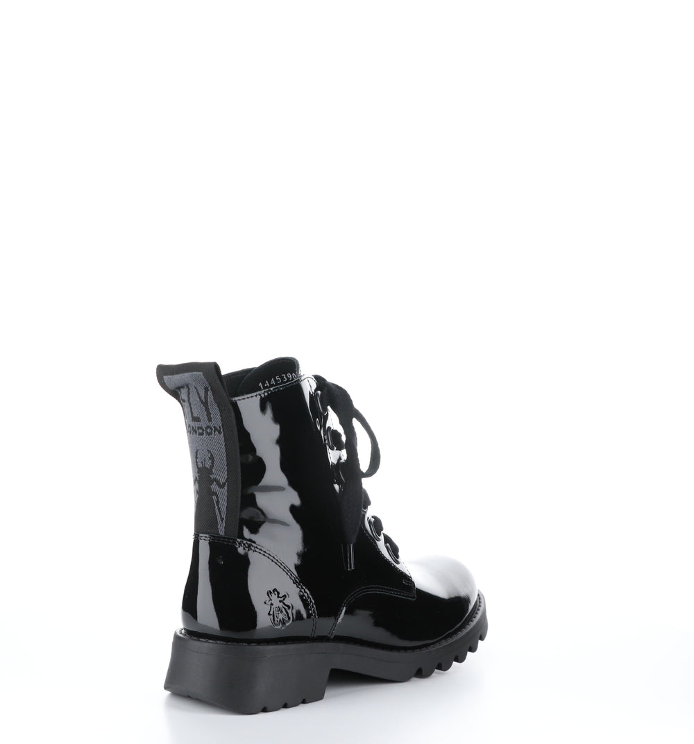 RAGI539FLY Black Round Toe Boots|RAGI539FLY Bottes à Bout Rond in Noir