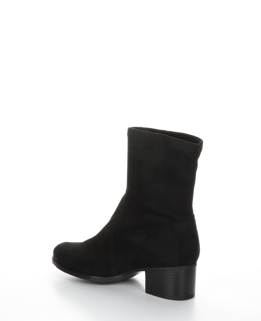 RETAIN Black Round Toe Boots|RETAIN Bottes à Bout Rond in Noir