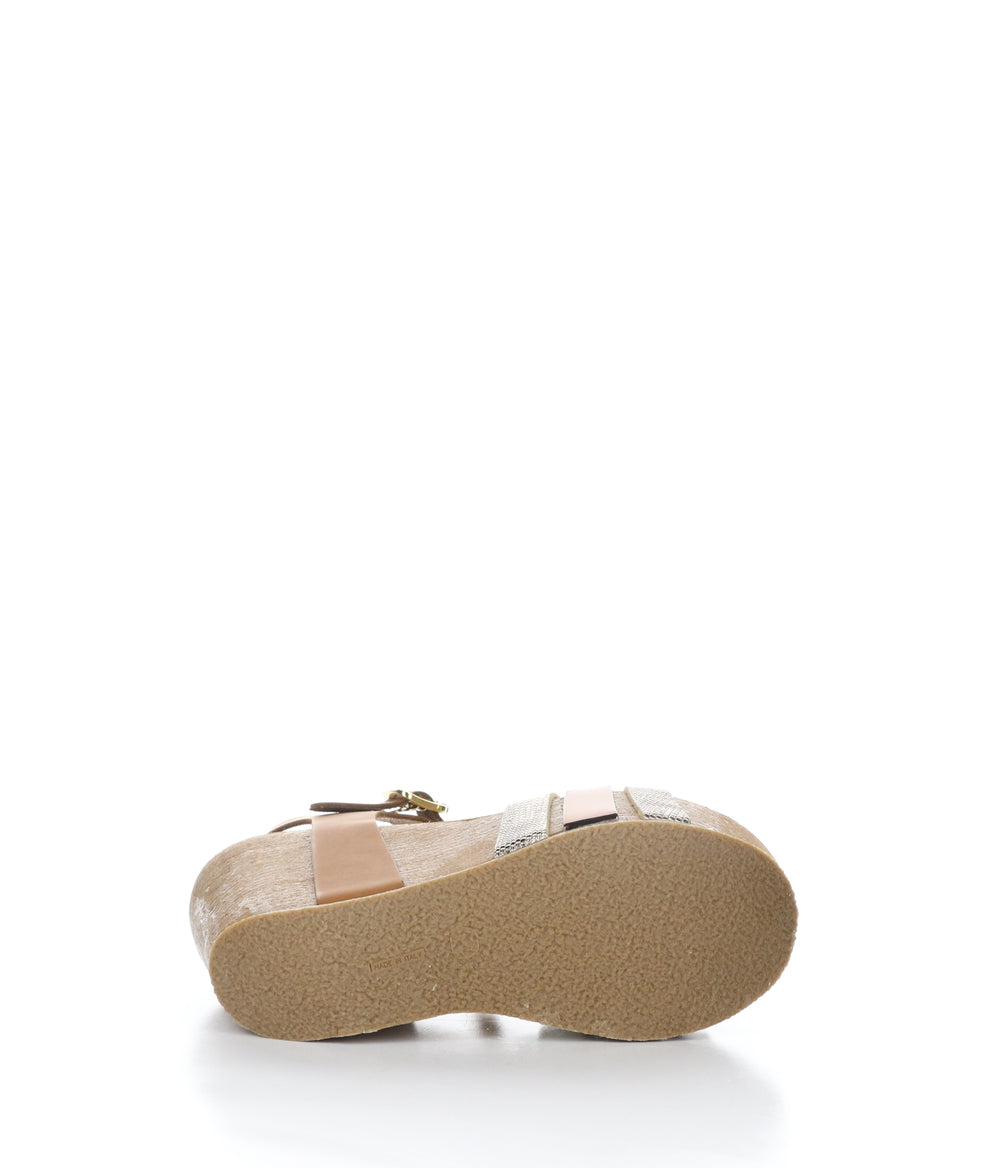REVERE MULTI COPPER Wedge Sandals|REVERE Sandales Compensées in Cuivre